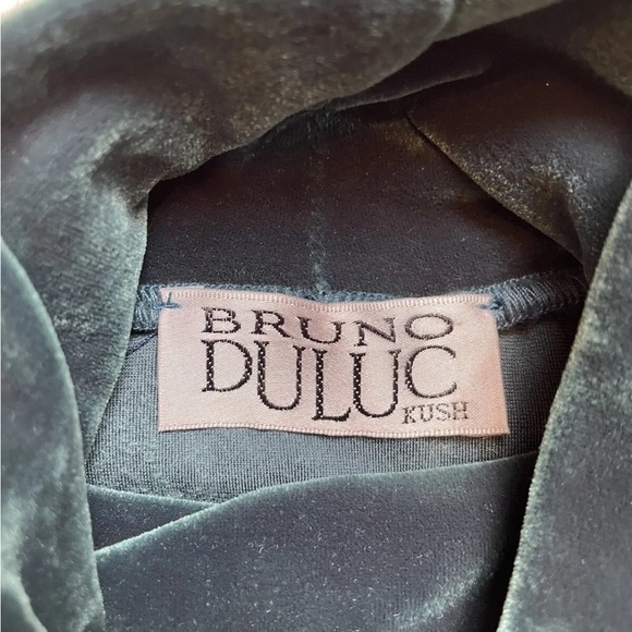 Vintage Bruno Duluc Kush Velvet Velour Maxi Dress - Picture 5 of 5